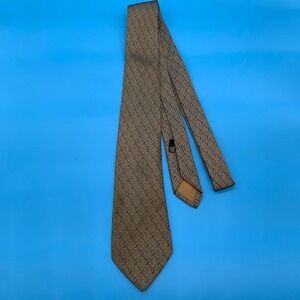 Christian Dior Monsieur Tie Silk Geometric Pattern Woven Made USA Italy Necktie